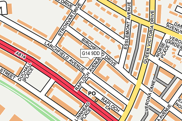 G14 9DD map - OS OpenMap – Local (Ordnance Survey)
