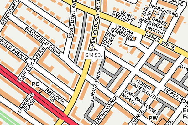 G14 9DJ map - OS OpenMap – Local (Ordnance Survey)