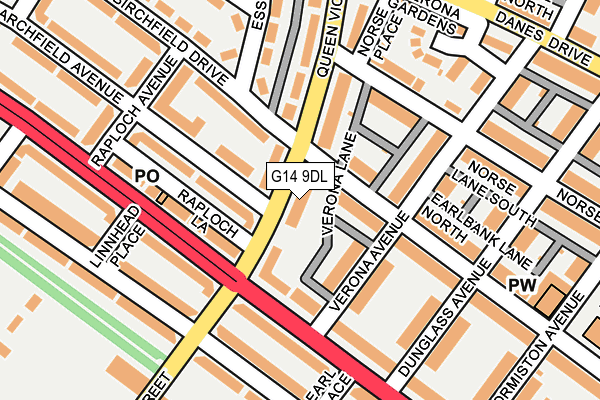 G14 9DL map - OS OpenMap – Local (Ordnance Survey)