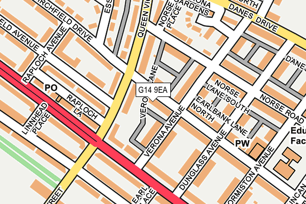 G14 9EA map - OS OpenMap – Local (Ordnance Survey)