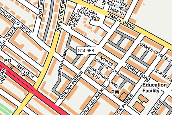 G14 9EB map - OS OpenMap – Local (Ordnance Survey)