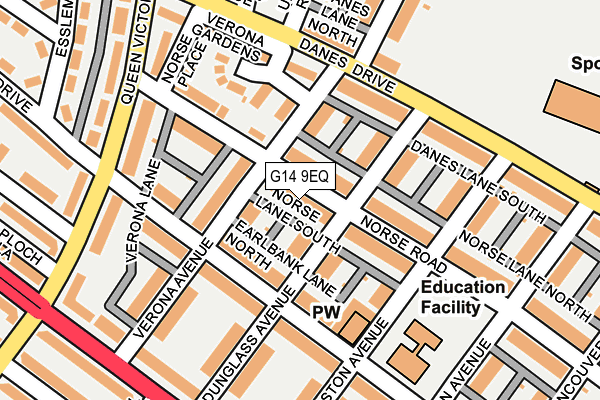 G14 9EQ map - OS OpenMap – Local (Ordnance Survey)