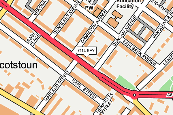 G14 9EY map - OS OpenMap – Local (Ordnance Survey)