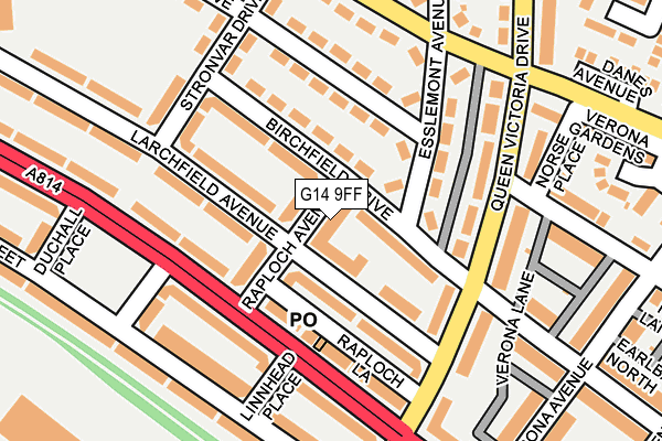 G14 9FF map - OS OpenMap – Local (Ordnance Survey)