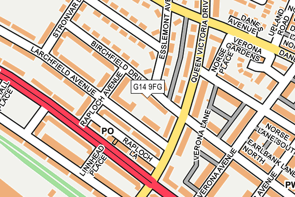 G14 9FG map - OS OpenMap – Local (Ordnance Survey)