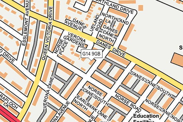 G14 9GB map - OS OpenMap – Local (Ordnance Survey)