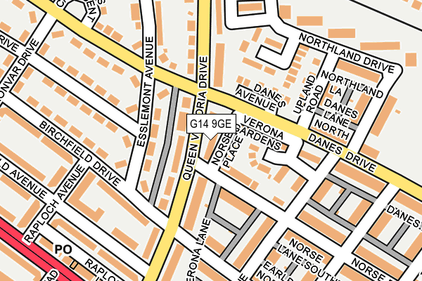 G14 9GE map - OS OpenMap – Local (Ordnance Survey)