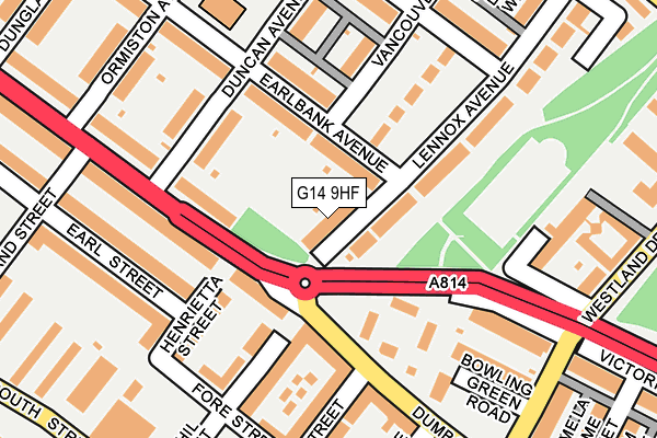 G14 9HF map - OS OpenMap – Local (Ordnance Survey)