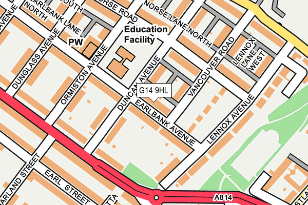 G14 9HL map - OS OpenMap – Local (Ordnance Survey)