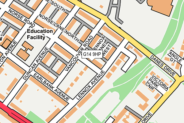 G14 9HP map - OS OpenMap – Local (Ordnance Survey)