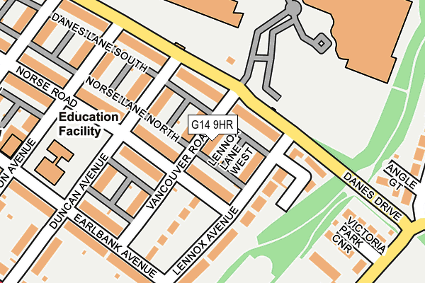 G14 9HR map - OS OpenMap – Local (Ordnance Survey)