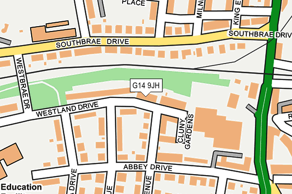 G14 9JH map - OS OpenMap – Local (Ordnance Survey)