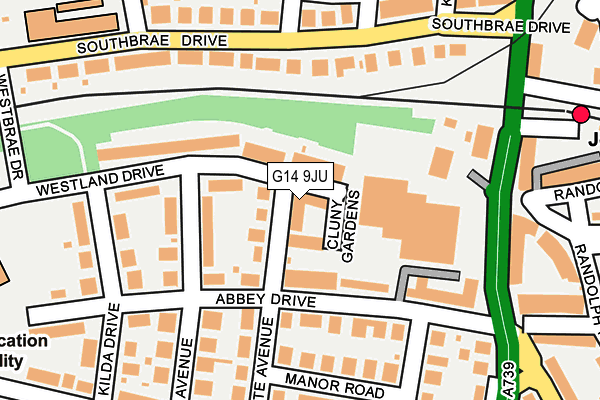 G14 9JU map - OS OpenMap – Local (Ordnance Survey)