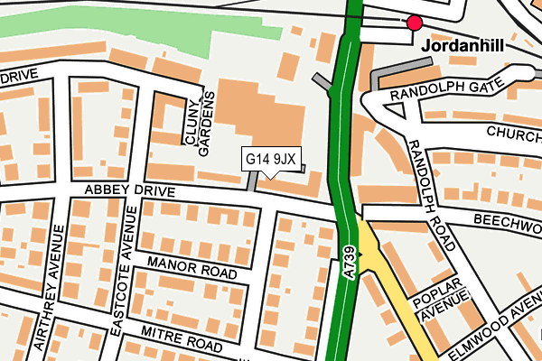 G14 9JX map - OS OpenMap – Local (Ordnance Survey)
