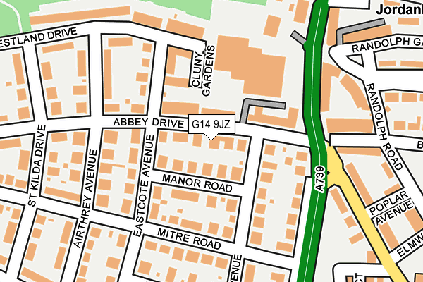 G14 9JZ map - OS OpenMap – Local (Ordnance Survey)