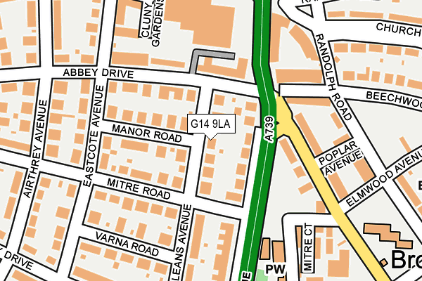 G14 9LA map - OS OpenMap – Local (Ordnance Survey)