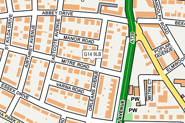 G14 9LB map - OS OpenMap – Local (Ordnance Survey)