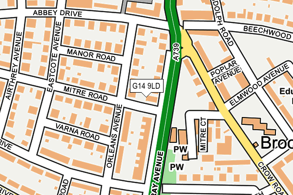 G14 9LD map - OS OpenMap – Local (Ordnance Survey)