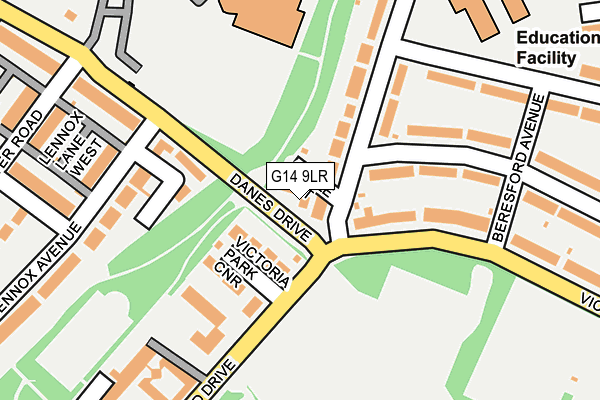 G14 9LR map - OS OpenMap – Local (Ordnance Survey)