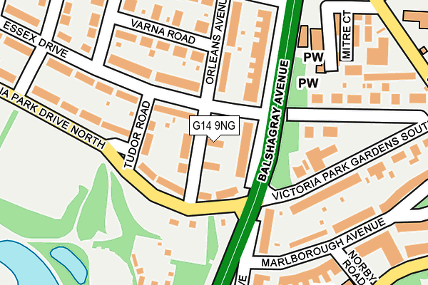 G14 9NG map - OS OpenMap – Local (Ordnance Survey)