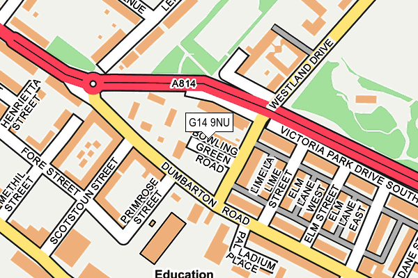 G14 9NU map - OS OpenMap – Local (Ordnance Survey)