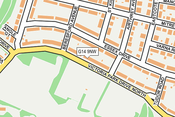 G14 9NW map - OS OpenMap – Local (Ordnance Survey)