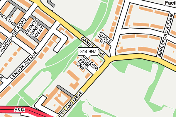G14 9NZ map - OS OpenMap – Local (Ordnance Survey)