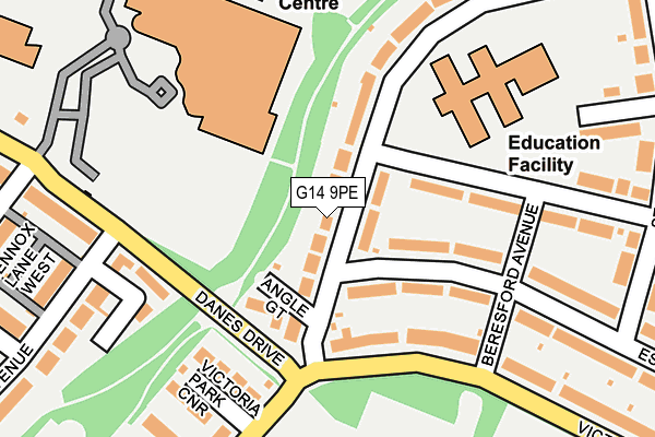 G14 9PE map - OS OpenMap – Local (Ordnance Survey)