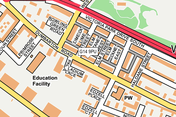 G14 9PU map - OS OpenMap – Local (Ordnance Survey)