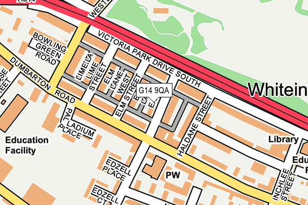 G14 9QA map - OS OpenMap – Local (Ordnance Survey)