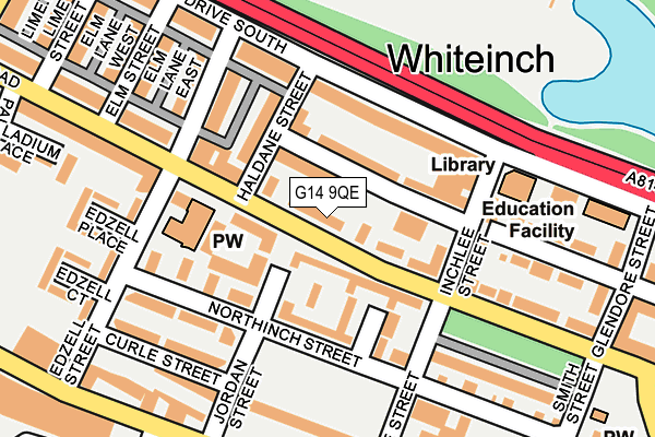 G14 9QE map - OS OpenMap – Local (Ordnance Survey)