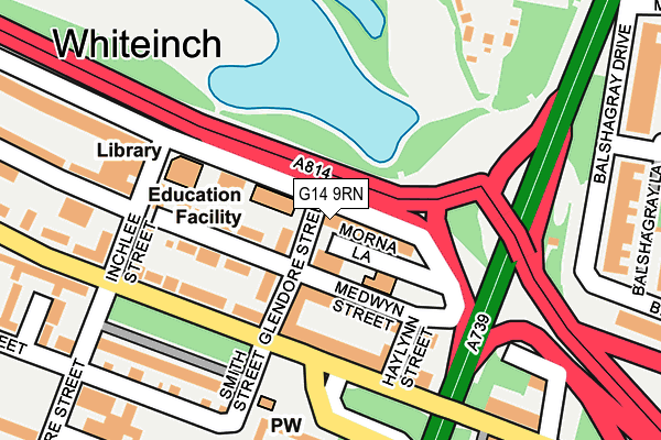 G14 9RN map - OS OpenMap – Local (Ordnance Survey)