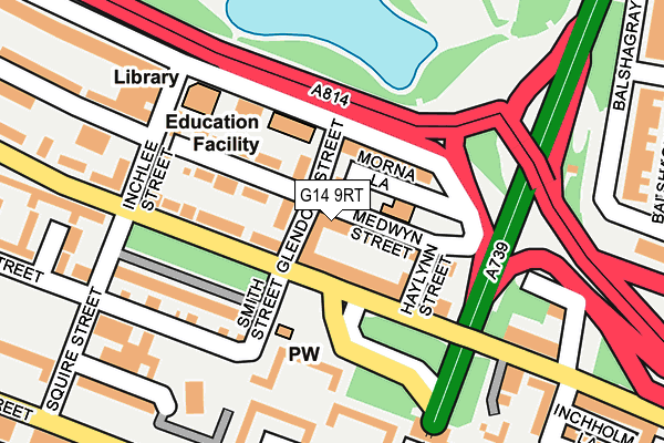 G14 9RT map - OS OpenMap – Local (Ordnance Survey)