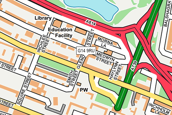 G14 9RU map - OS OpenMap – Local (Ordnance Survey)