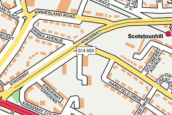 G14 9SX map - OS OpenMap – Local (Ordnance Survey)