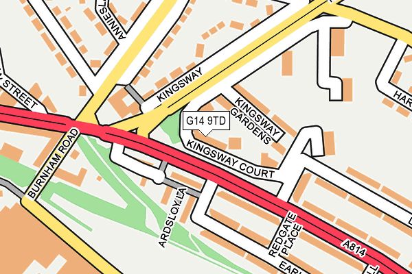 G14 9TD map - OS OpenMap – Local (Ordnance Survey)