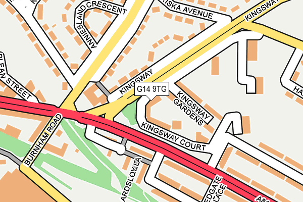 G14 9TG map - OS OpenMap – Local (Ordnance Survey)