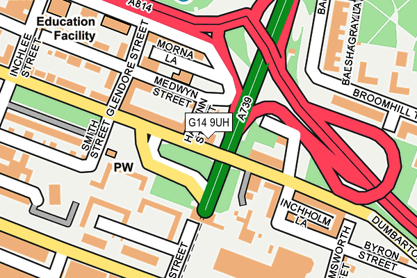 G14 9UH map - OS OpenMap – Local (Ordnance Survey)