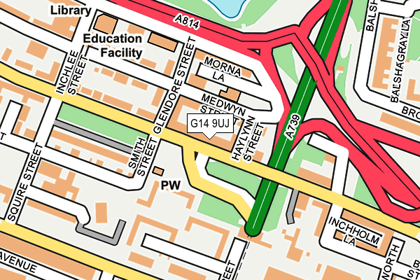 G14 9UJ map - OS OpenMap – Local (Ordnance Survey)