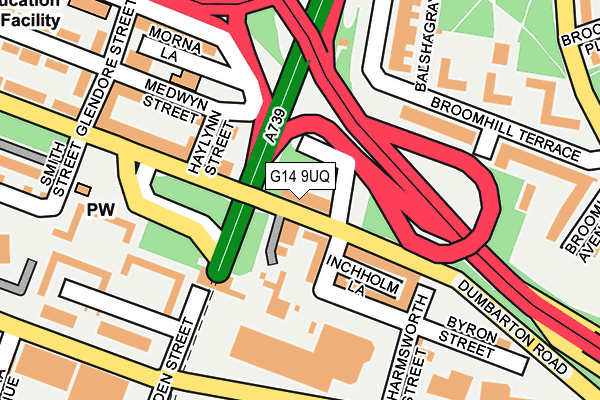 G14 9UQ map - OS OpenMap – Local (Ordnance Survey)