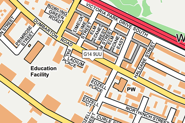 G14 9UU map - OS OpenMap – Local (Ordnance Survey)