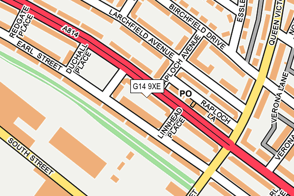 G14 9XE map - OS OpenMap – Local (Ordnance Survey)