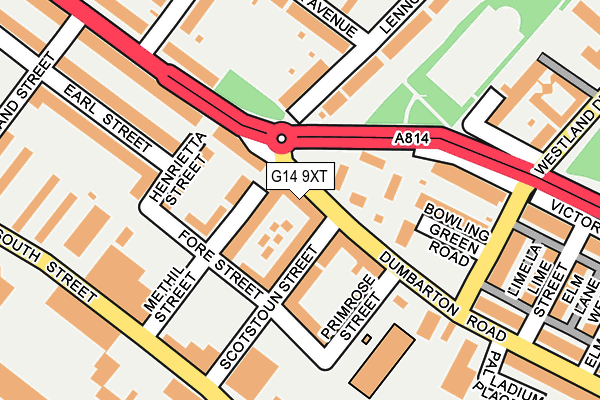G14 9XT map - OS OpenMap – Local (Ordnance Survey)