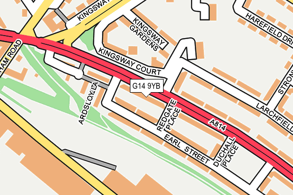 G14 9YB map - OS OpenMap – Local (Ordnance Survey)