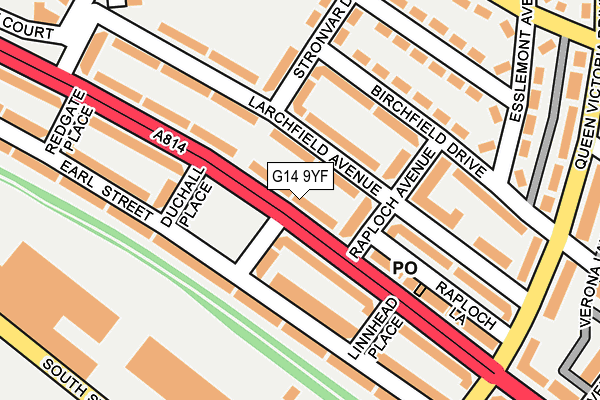G14 9YF map - OS OpenMap – Local (Ordnance Survey)