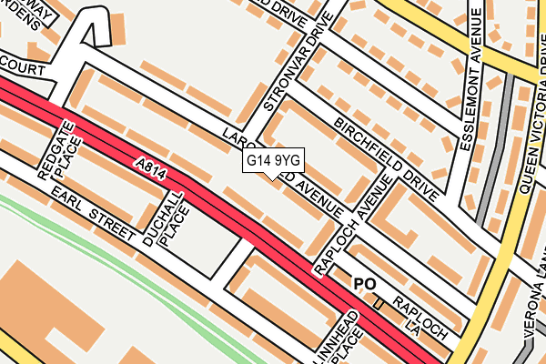 G14 9YG map - OS OpenMap – Local (Ordnance Survey)