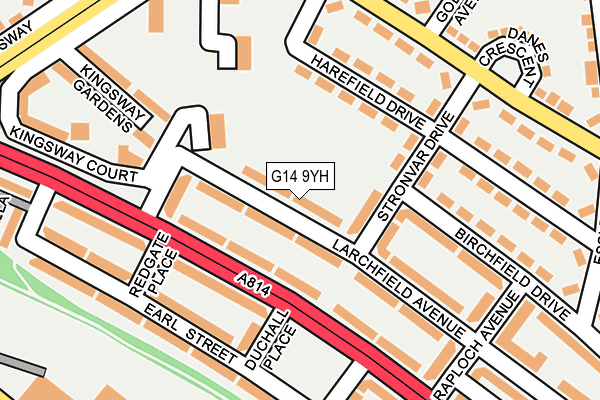 G14 9YH map - OS OpenMap – Local (Ordnance Survey)