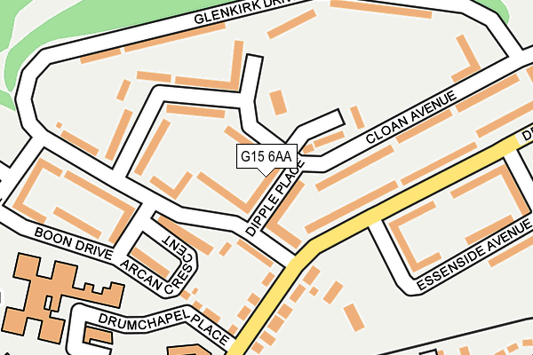 G15 6AA map - OS OpenMap – Local (Ordnance Survey)