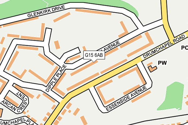 G15 6AB map - OS OpenMap – Local (Ordnance Survey)
