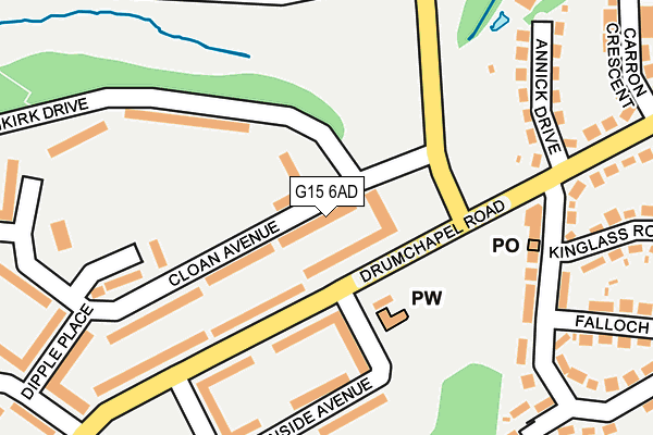 G15 6AD map - OS OpenMap – Local (Ordnance Survey)